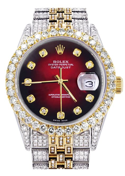 iced out rolex red